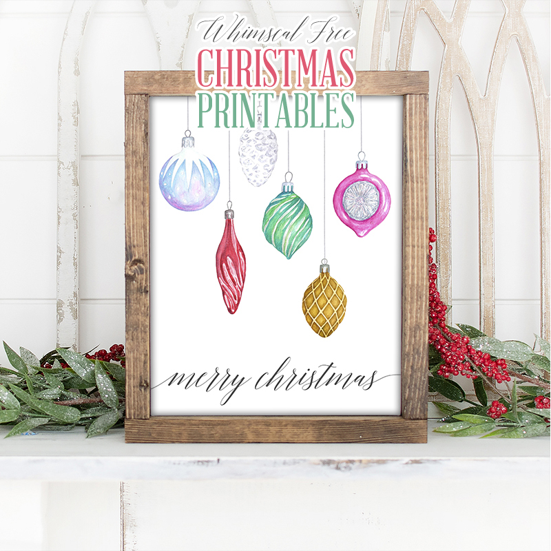 Start your Holiday Decorating with these Pretty and Whimsical Free Christmas Printables we have for your today!  They come in 2 sizes for your convenience... ENJOY!