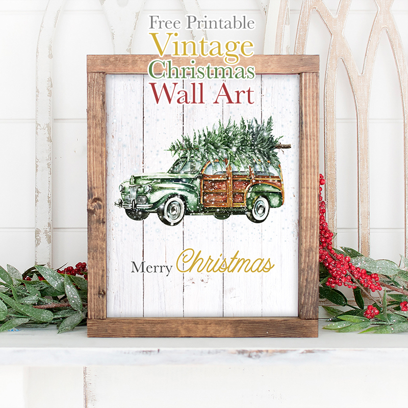  Free Printable Vintage Christmas Wall Art is they way we are celebrating Free Printable Friday today! These beauties have an amazing Farmhouse look I know you will love.