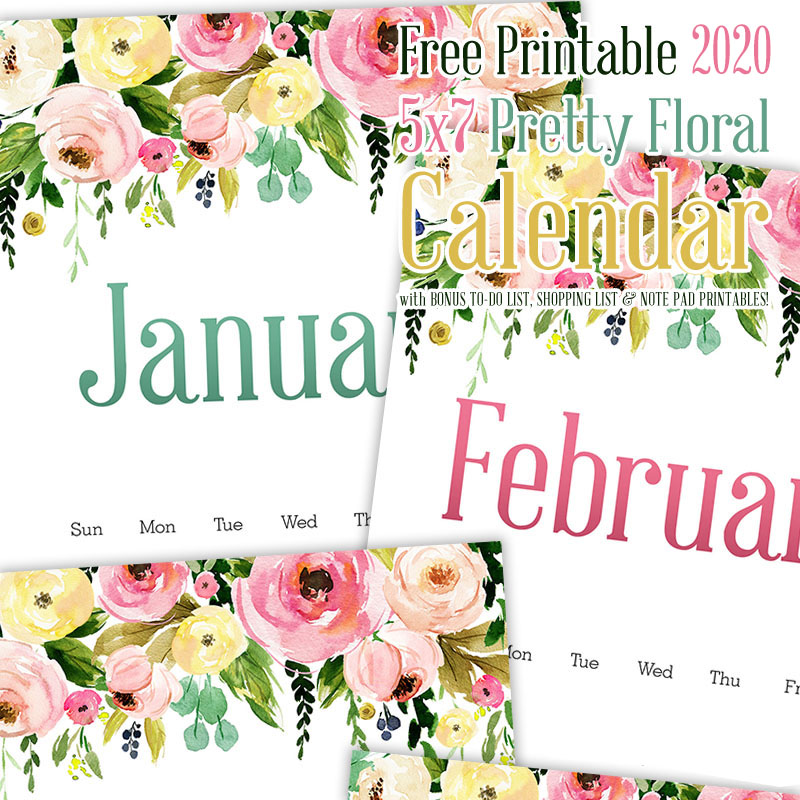 Presenting The Best Free Printable 2020 Calendar from The Cottage Market!  There are so many... from 5 different Harry Potter Calendar Posts to Floral to Pop Culture and so much more!