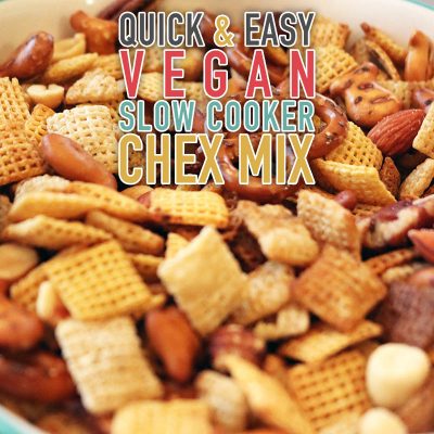 Quick and Easy Vegan Slow Cooker Chex Mix
