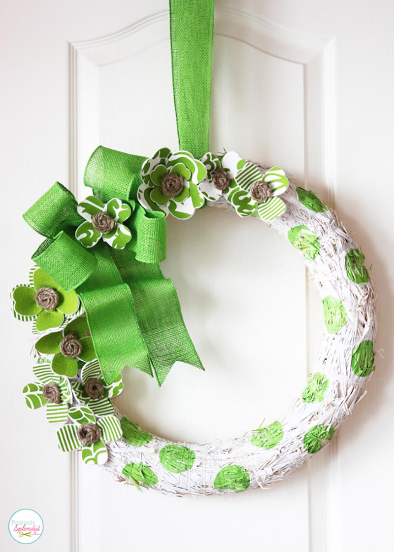 These DIY St. Patrick’s Day Wreaths will Bring Good Luck to All that walk through the door while one of these beauties is greeting them.