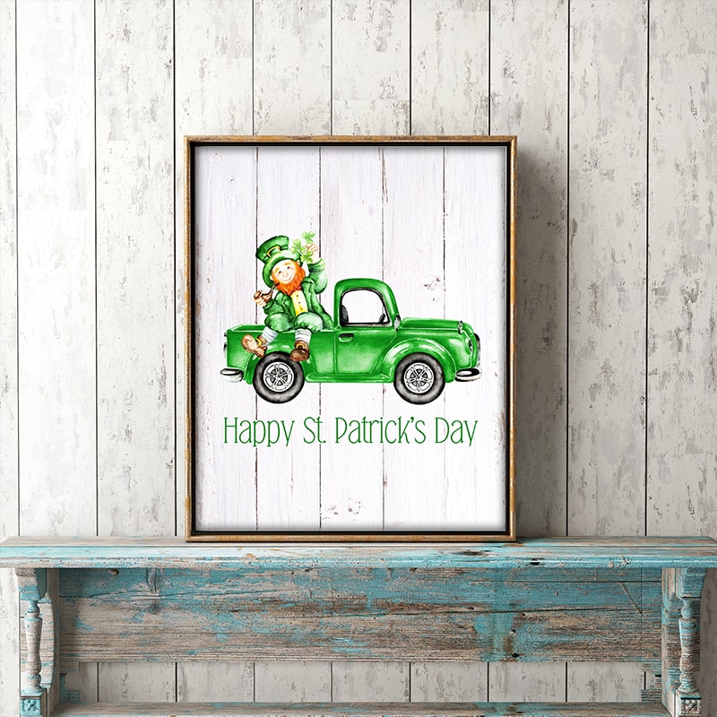 This Free Printable St. Patrick's Day Wall Art Creation will bring a touch of Magic to your space this Holiday for sure!  Maybe it will even have you do an Irish Jig!
