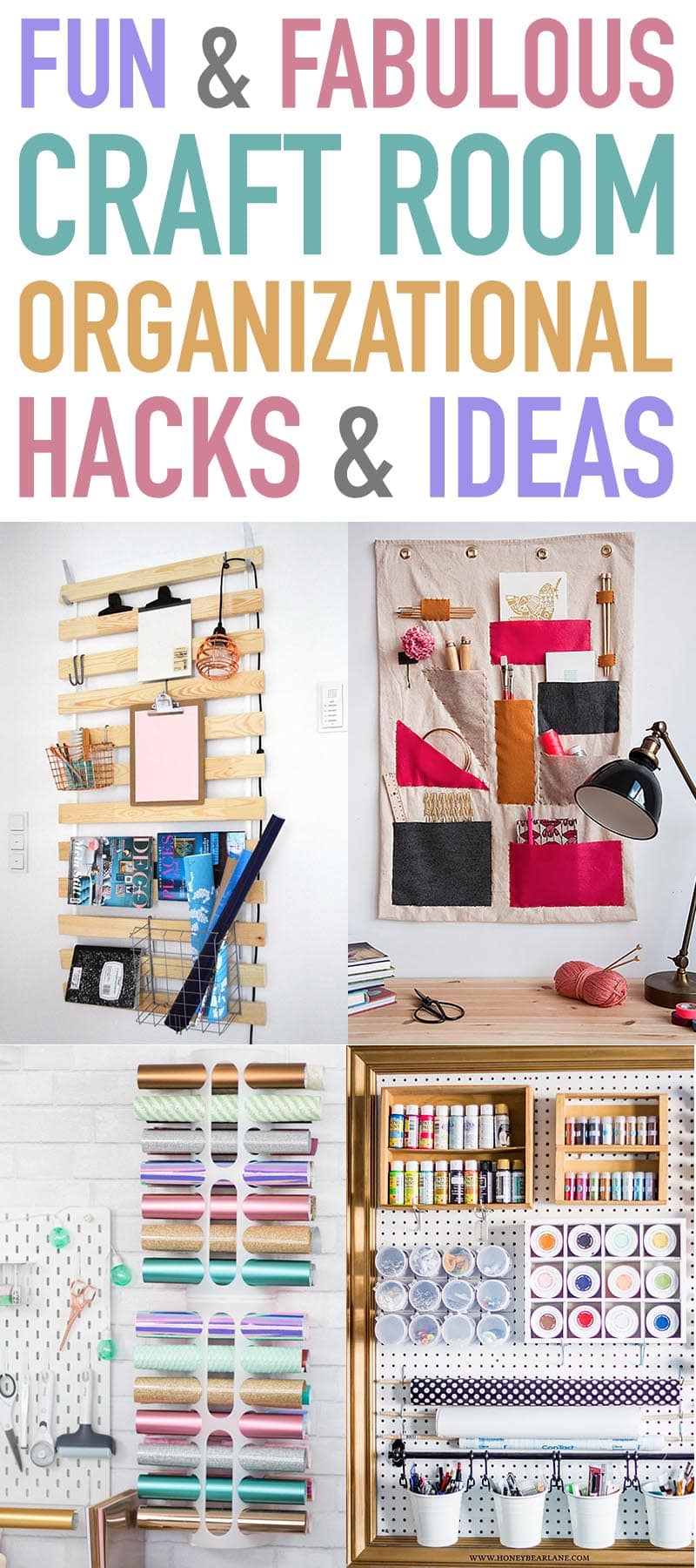 These Fun and Fabulous Craft Room Organization Hacks & Ideas are going to totally inspire you to get in your Craft Room and give it a little flair!