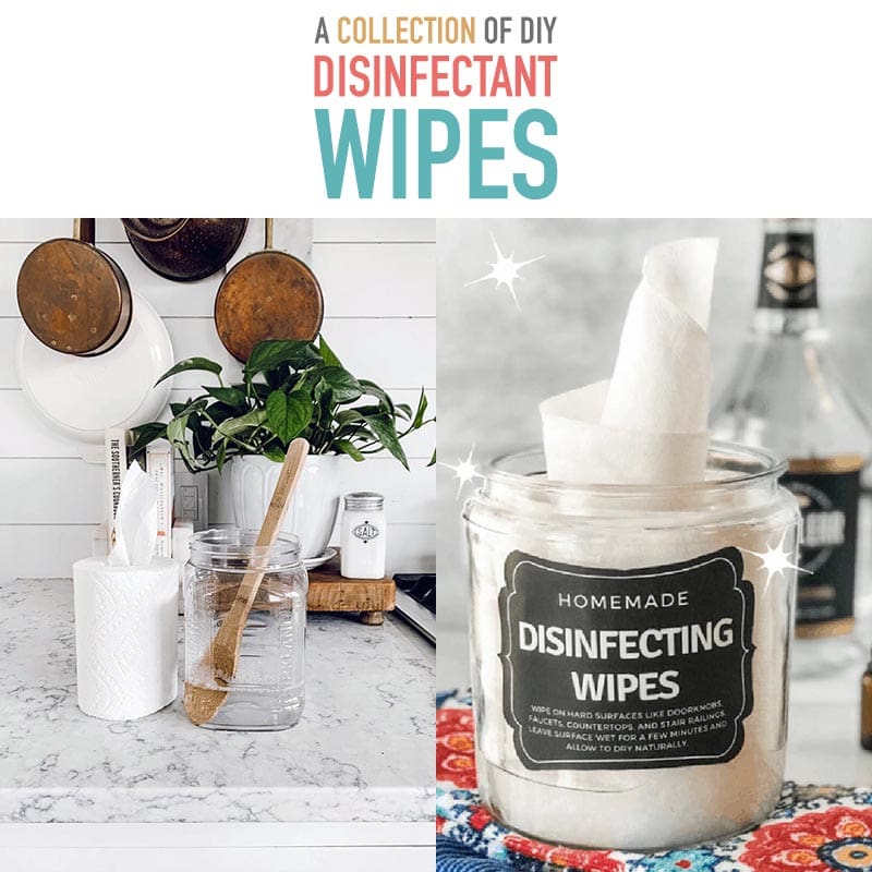 This Collection of DIY Disinfectant Wipes will help you keep all those important areas of the home and car clean and germ free.  They will help stop the spread.