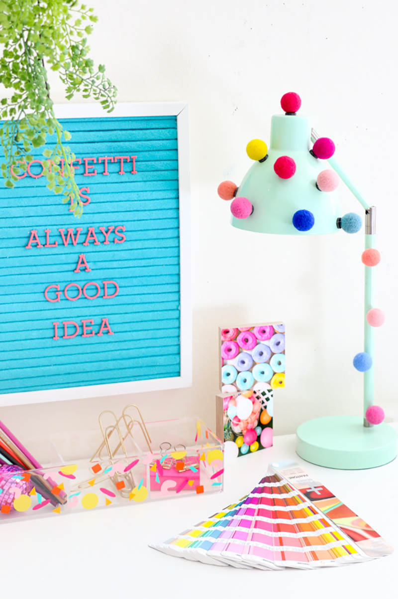 Come and see how simple it is to Pretty Up Your Desk With These DIY Desk Accessories!  Each one will bring a special smile to your space!