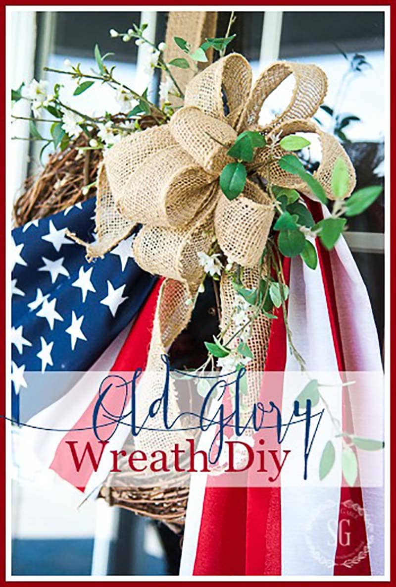 These DIY Patriotic Farmhouse Projects are picture perfect to decorate your home with Red White and Blue in Farmhouse Style!  Wonderful for Memorial Day and the 4th of July and more!
