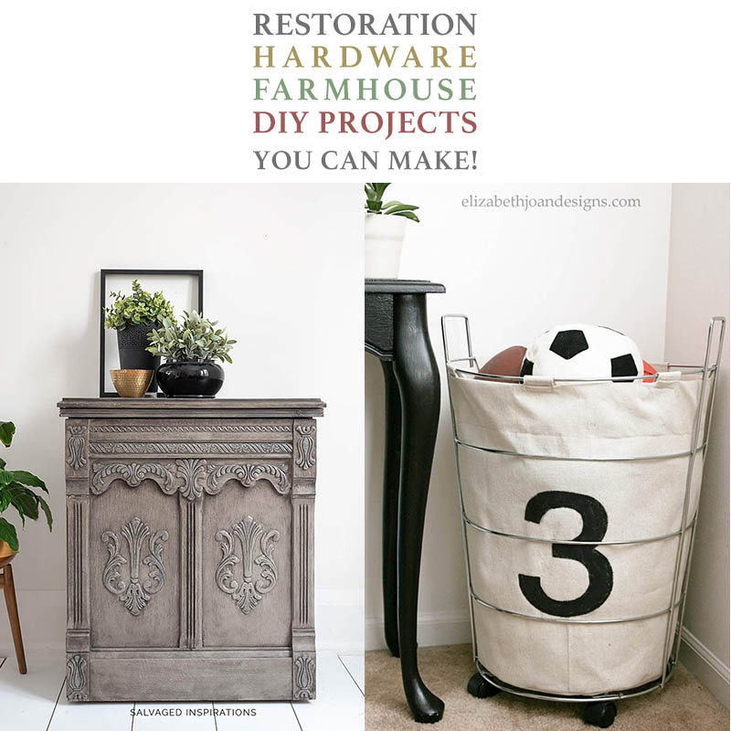 These Restoration Hardware Farmhouse DIY Projects are creations that you can truly make yourself! The DIYS will coast you straight through to an amazing finished piece