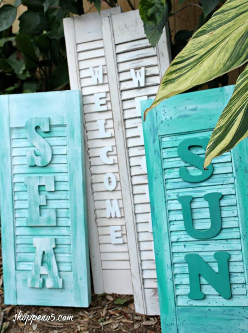 These Fabulous Farmhouse Upcycled Shutter DIYS are going to amaze you!  They are so simple yet add so much personality to your space!