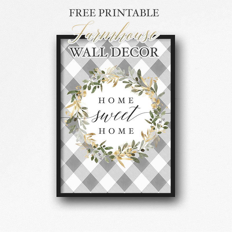 We have Free Printable Farmhouse Wall Decor for you today that will add a touch of Fresh Farmhouse Charm to any space you hang it in.  It's Wall Art for all Seasons.