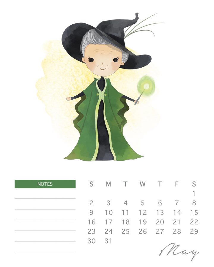 Time for your Free Printable 2021 Harry Potter Calendar to kick off The Cottage Market’s 2020 Free Printable Calendar Season!