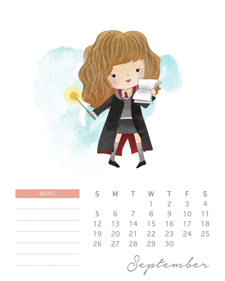 Time for your Free Printable 2021 Harry Potter Calendar to kick off The Cottage Market’s 2020 Free Printable Calendar Season!
