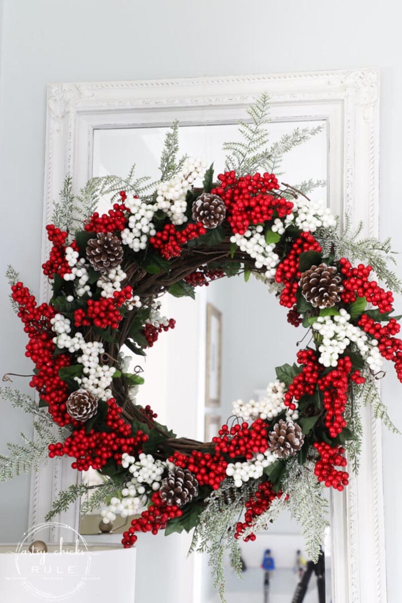 These Quick and Easy DIY Dollar Store Christmas Wreaths will add a little Ho Ho Ho into your Holiday Season!  An array of Budget Friendly Fun Christmas Wreaths could be just what you have been looking for.