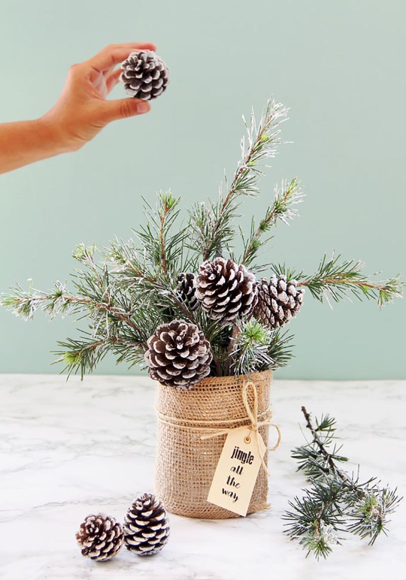This ultimate collection of Farmhouse Pinecone DIY Ideas that will let you create a Winter Wonderland in your very own home.  Each creations has tons of Farmhouse Charm
