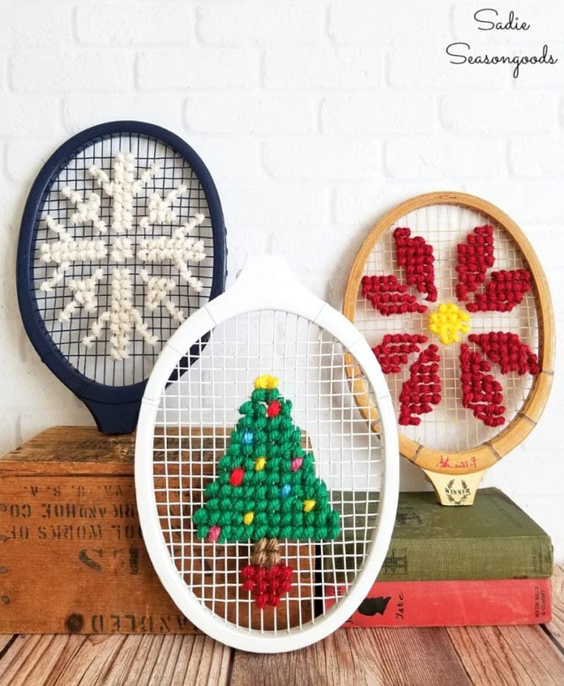 These Upcycled Christmas Projects have amazing Farmhouse Style!  They have been created mostly with vintage items that add a touch whimsy and charm.