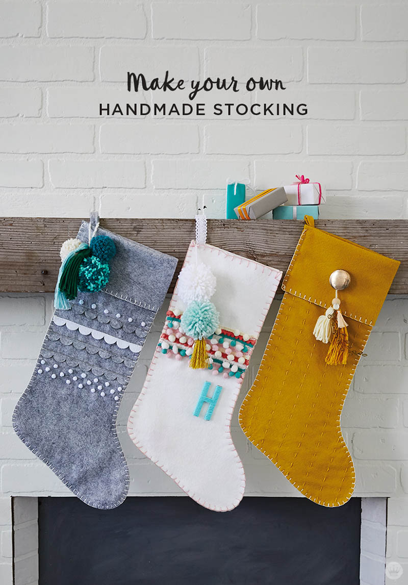 These quick and easy DIY Christmas Stockings are just waiting to be filled with all kinds of goodies that will make everyone happy!