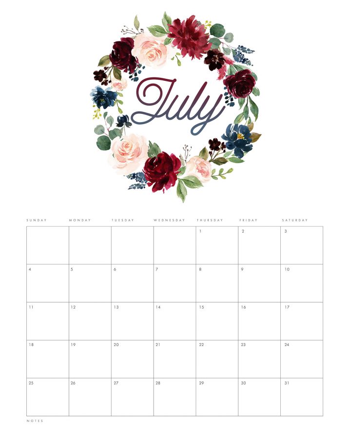 This Gorgeous Free Printable 2021 Floral Wreath Calendar is going to look amazing on your wall, bulletin board, desk or even in your planner!  It will keep you organized all year long!