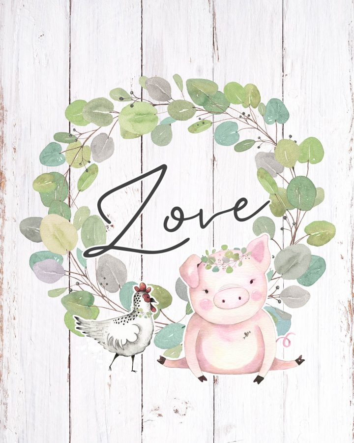 This Free Printable Farmhouse Inspirational Wall Art Set is going to make you and yours walls smile!  Sweet Inspirational Art with a fun Farmhouse Flair to bring in the New Year of 2021!