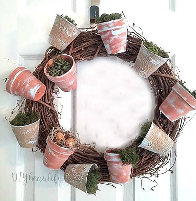 These Darling Dollar Store Spring and Easter Wreaths are just what your Front Door and your Budget have been looking for!