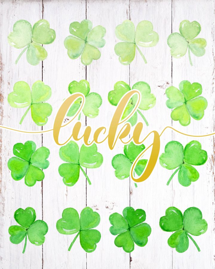 This Lucky Shamrock Free Printable Wall Art is just what you need to add a touch of the Irish LUCK to your home.  No matter if you are Irish or not... St. Patrick's Day... everyone's Irish! 