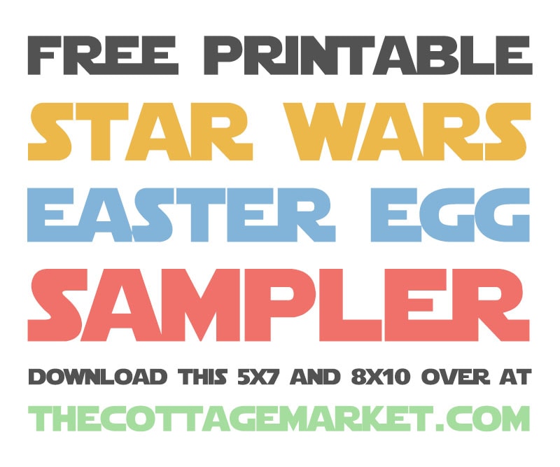 This Free Printable Star Wars Easter Egg Sampler is a must have for any Star Wars Lover out there!  This unique piece is totally out of this world!