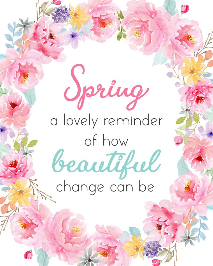 This Free Printable Spring Inspiration Quote is going to look totally fabulous and fresh on you wall or as part of your wall gallery and more.  It's cheery and a great way to celebrate the Season!