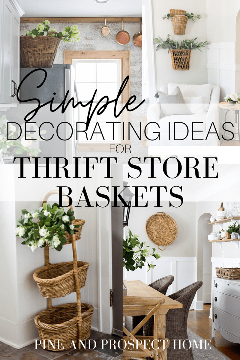 Adding Farmhouse Charm By Decorating With Baskets is very quick, easy and budget friendly.  Baskets are so versatile!  You are going to want to try them all! 