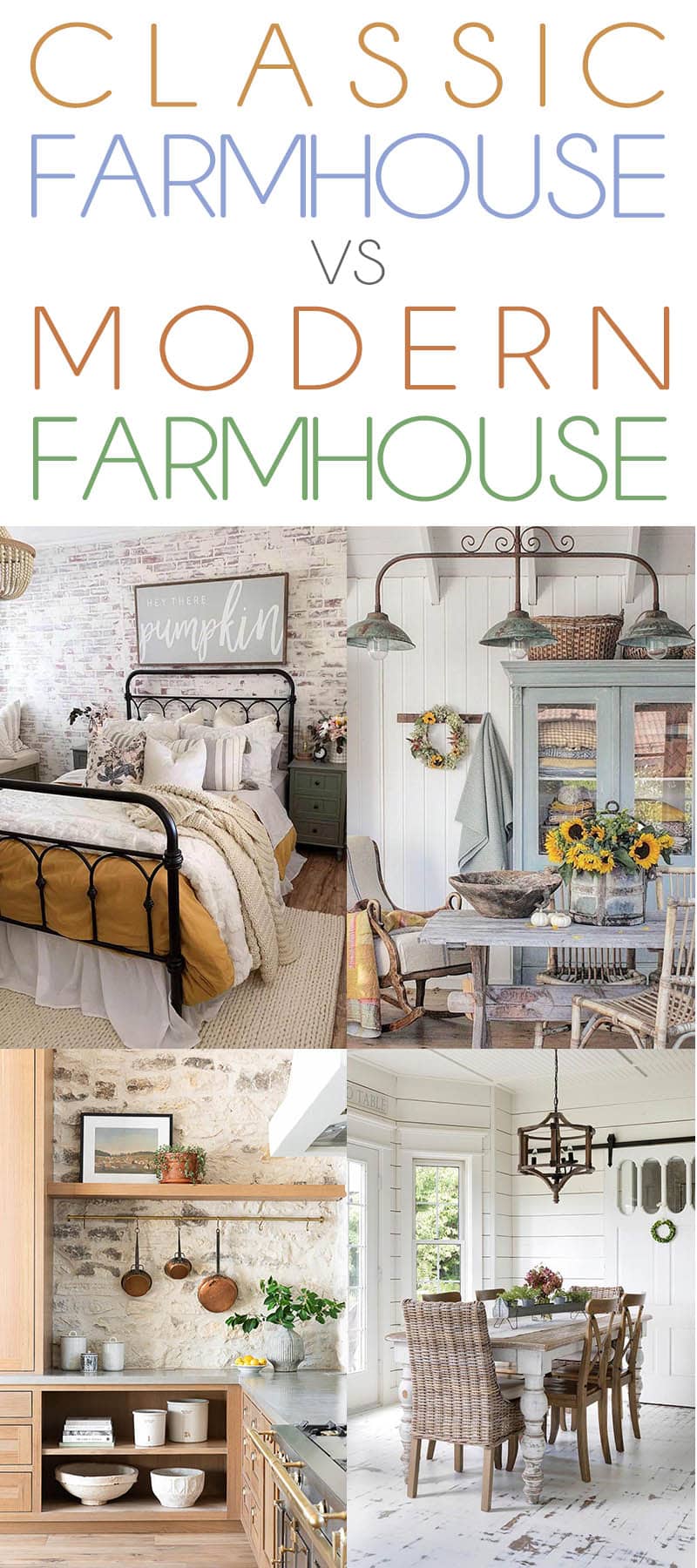 Let's take a little closer look at Classic Farmhouse vs Modern Farmhouse, they are very much alike but with some differences!  Which one is your favorite?