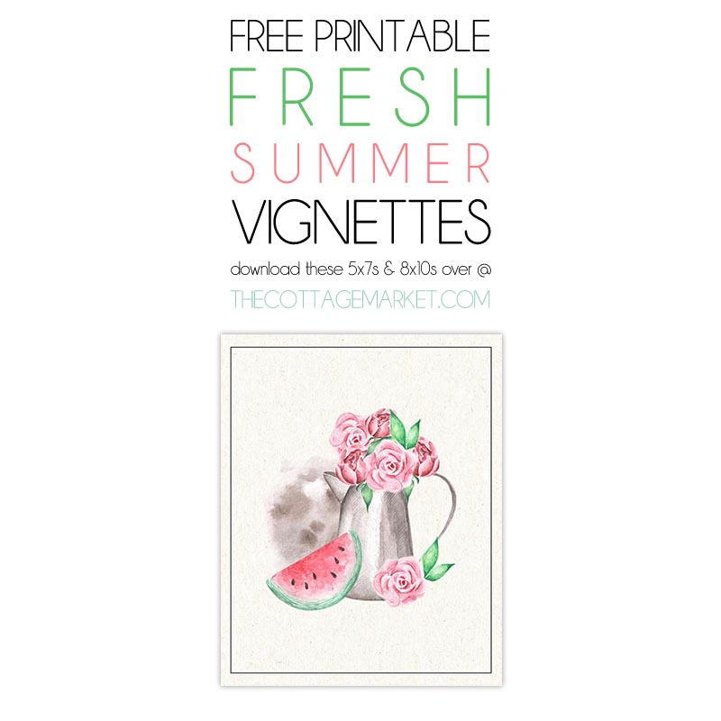 These Free Printable Fresh Summer Vignettes are going to add a touch of  Charm to your Kitchen for sure.