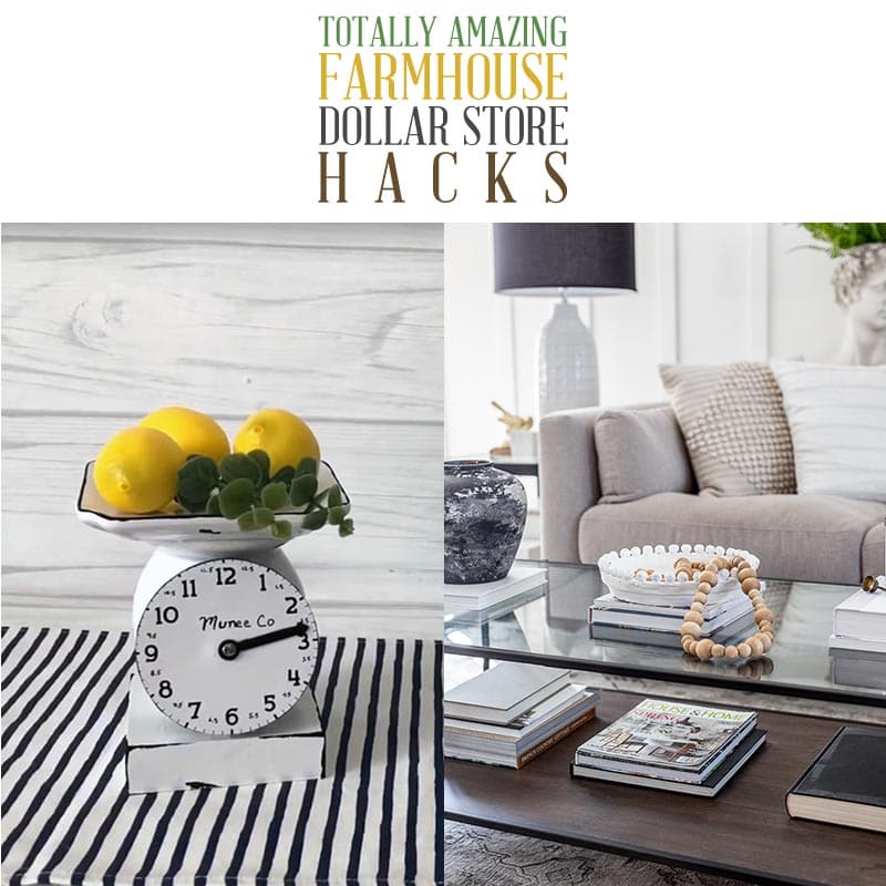 These Totally Amazing Farmhouse Dollar Store Hacks will brighten up your day and give you tons of inspiration to create!  The collection has been all freshened up with new projects hot off the press and some oldies but goodies!  Enjoy! 