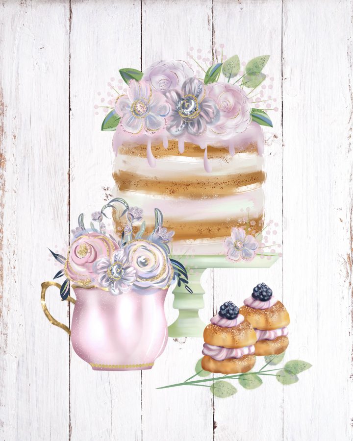 These Free Printable Vintage Cottagecore Tea Time Vignettes are going to add a touch of  Charm and Fun to your Home!