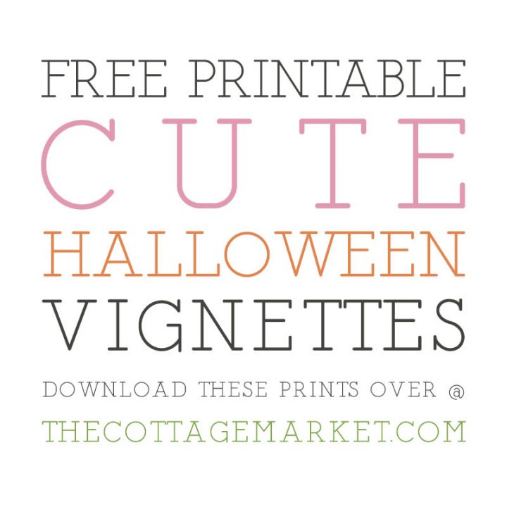 It's time to decorate for Halloween and today we have the most awesome Free Printable Cute Halloween Vignettes and I mean CUTE!!!