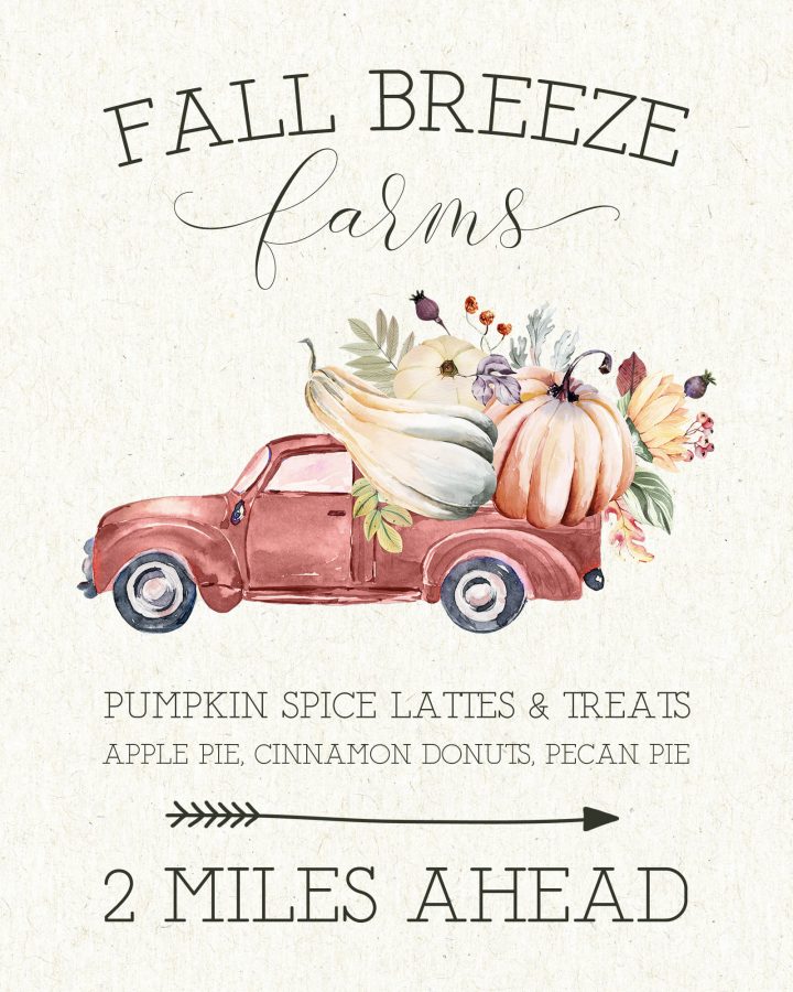 This Free Printable Farmhouse Pumpkin Truck Sign is going to add a touch of  Charm and Fun to your Home!