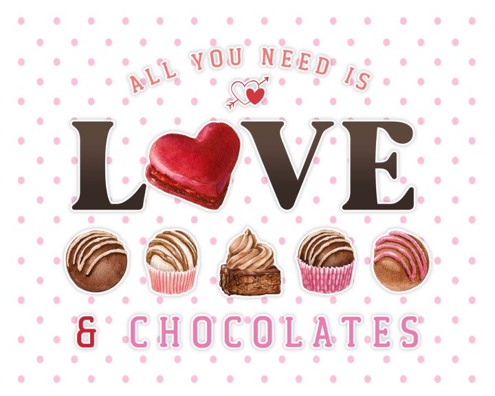 Free Printable Love and Chocolate Farmhouse Sign