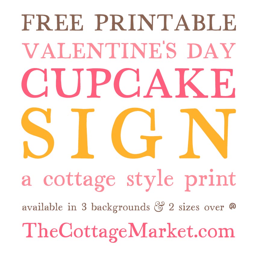 This Free Printable Valentine’s Day Bakery Sign with Cottage and Shabby Chic Style will bring instant charm and love to your space.