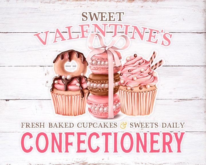 This Free Printable Valentine's Day Cupcake Sign with Cottage and Shabby Chic Style will bring instant charm and love to your space.