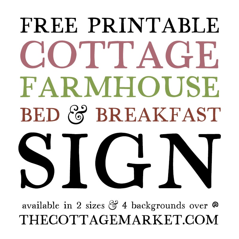 This Free Printable Cottage Farmhouse Sign will add a touch of charm to any space you place it in!