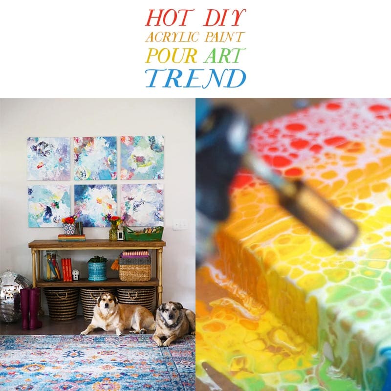 Looking for some artistic fun? Then I am sure you are going to love trying the Hot DIY Acrylic Paint Pour Art Trend!