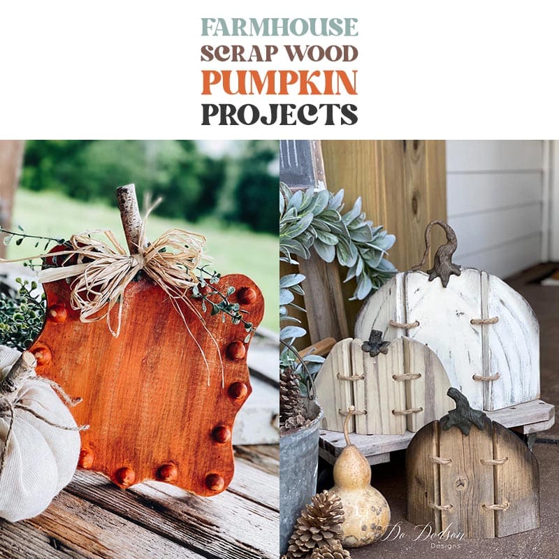 These Farmhouse Scrap Wood Pumpkins Projects are going to bring tons of charm to your space!