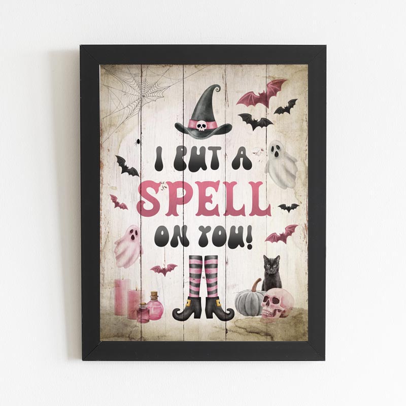 This Free Printable Cute Halloween Witch Sign will bring a touch of sweetness and pretty to your spooky decor... BOO!