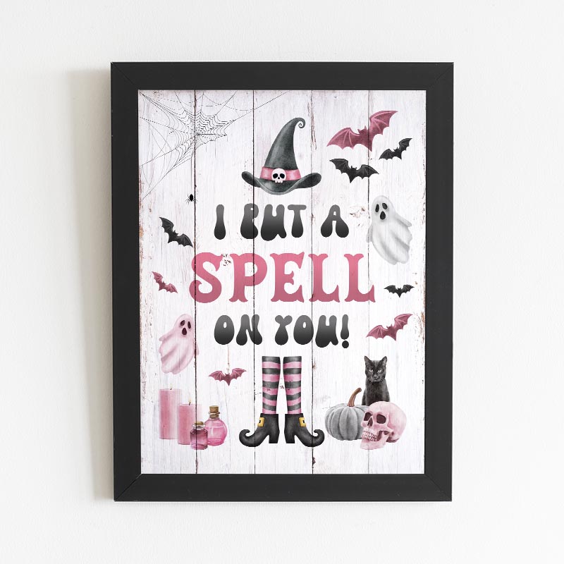 This Free Printable Cute Halloween Witch Sign will bring a touch of sweetness and pretty to your spooky decor... BOO!