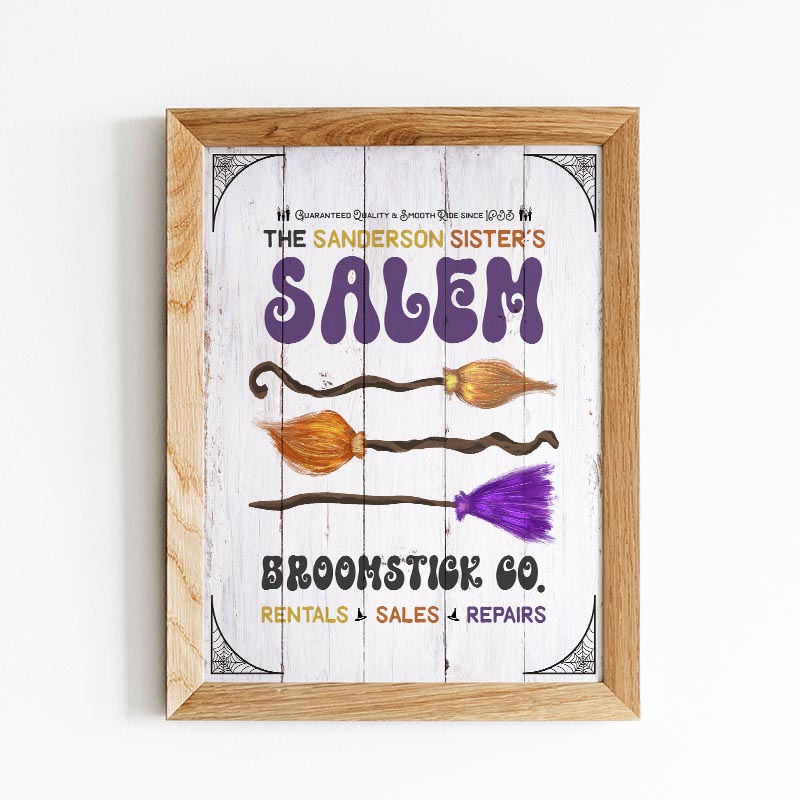 You are going to love this Free Printable Halloween Hocus Pocus Broomstick Sign, a little touch of Witchery for the Spooky Season!