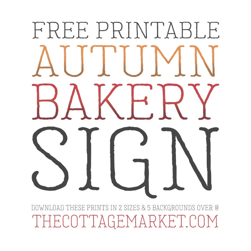 This Pretty Little Free Printable Autumn Bakery Sign just might be the perfect touch to your Kitchen this Fall! A bit of charm and sweetness rolled into one!