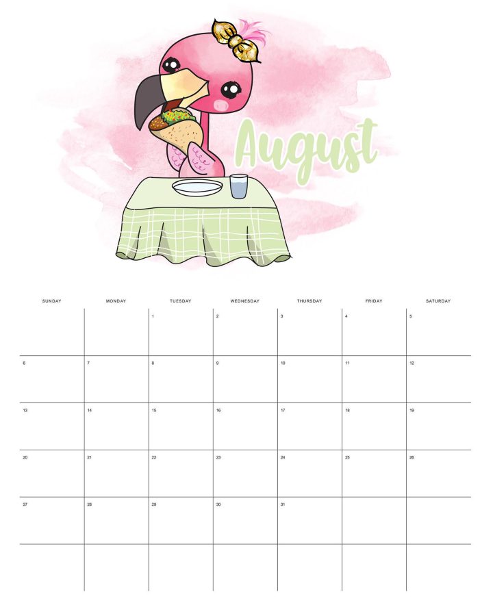 This Free Printable 2023 Funny Flamingo Calendar is going to look amazing on your wall, bulletin board, desk or even in your planner!  It will keep you organized all year long!
