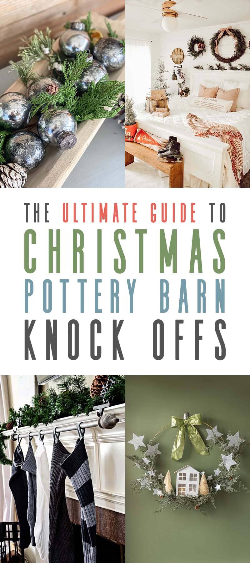 These Christmas Pottery Barn Knock Offs will make your Holidays Merry and Bright ! High end look with a Budget Friendly price tag. 