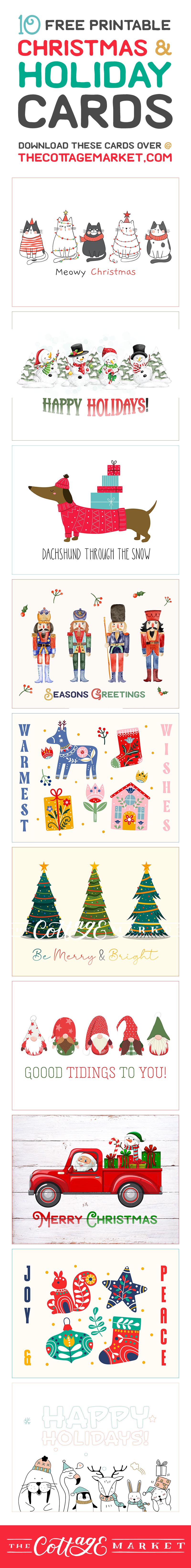 These Fun Free Printable Christmas and Holiday Cards will help you to bring smiles to all your loved ones this year!