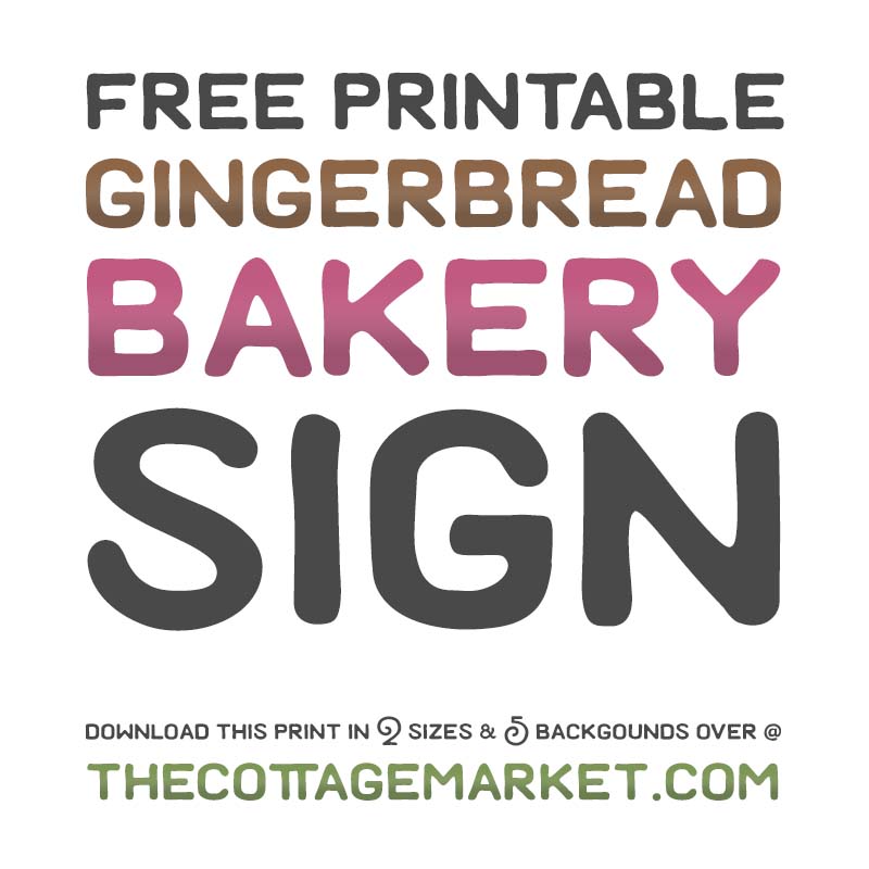 This Free Printable Gingerbread Bakery Sign is just waiting to add a touch of sweetness to your Holiday Decor