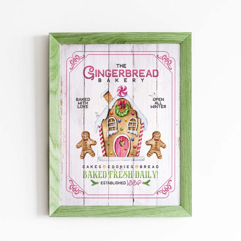This Free Printable Gingerbread Bakery Sign is just waiting to add a touch of sweetness to your Holiday Decor