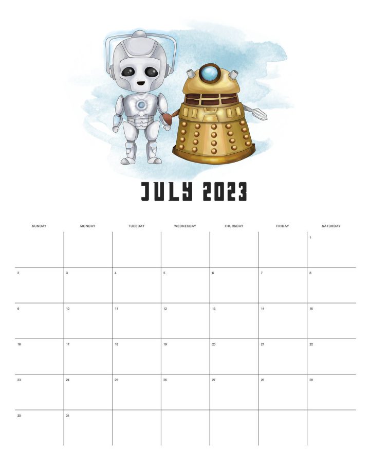 This Free Printable 2023 Doctor Who Calendar is just what you need to keep your organized and on time this coming year!  Come on over and print one of your very own!