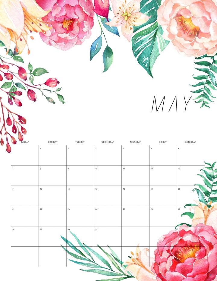 This Fabulous Free Printable 2023 Floral Calendar will add a touch of charm and beauty to your space this New Year!