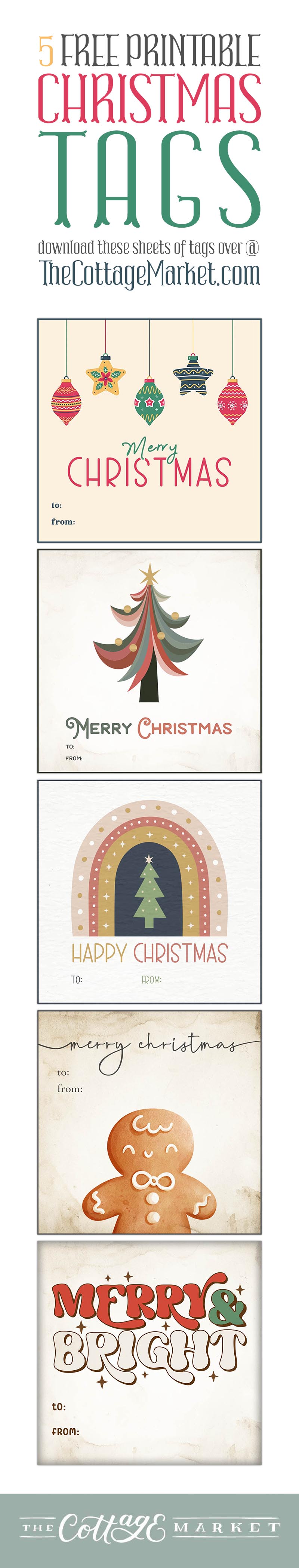 These cute little Free Printable Christmas Tags are just waiting to adorn your presents for all your friends and family this Holiday Season!